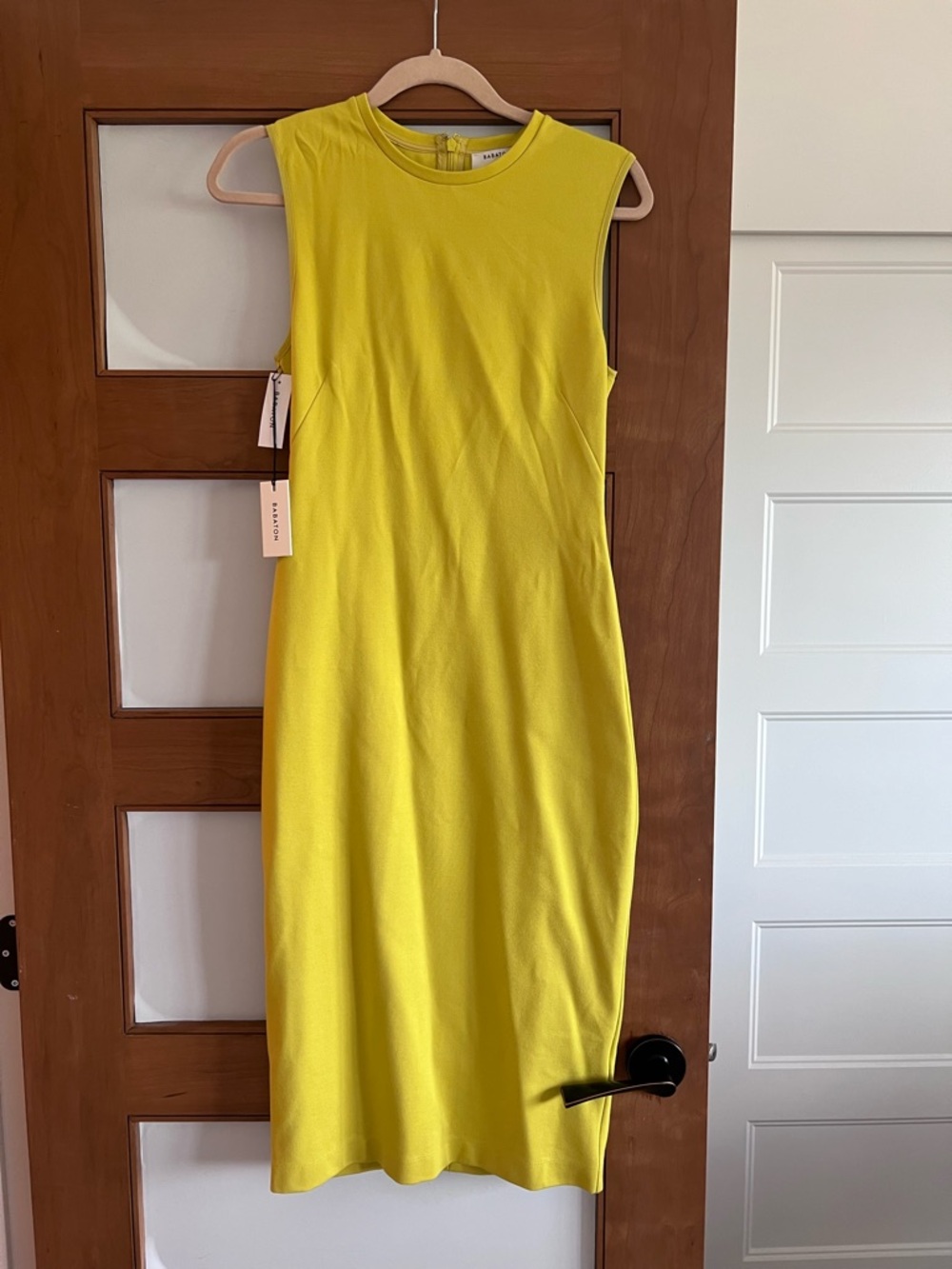 Babaton Sleeveless Yellow Midi Dress